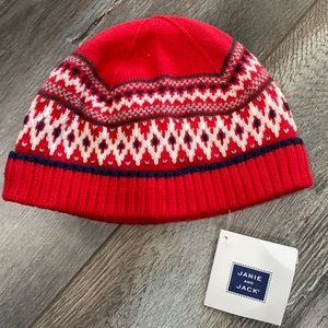 New Janie and Jack Red Beanie 3-6m
